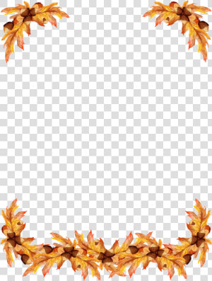 Fall Border Free Cliparts Clip Art On Transparent Png   Clipart Borders Thanksgiving  Png Download