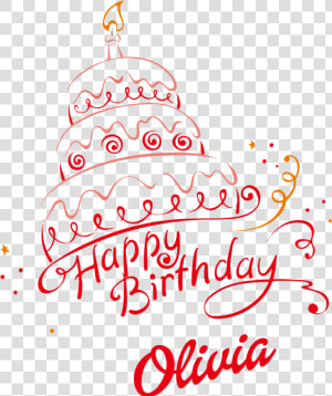 Olivia Happy Birthday Vector Cake Name Png   Happy Birthday Anjali Cake  Transparent Png