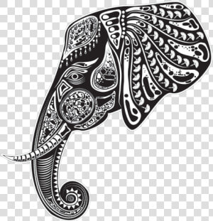 Ancient Tribal Elephant   Diseños Tribales  HD Png Download