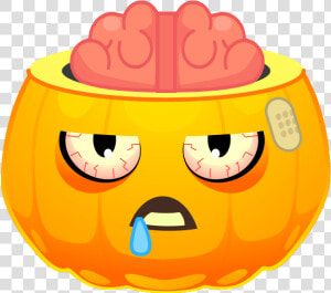 Halloween Pumpkins Emoji Messages Sticker 0   Cartoon  HD Png Download