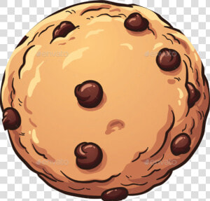 Cookie Clipart   Cartoon Chocolate Chip Cookie  HD Png Download