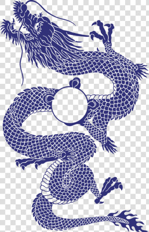 Decorative Tattoo Style Chinese Blue Japanese Illustration   Japanese Dragon Art Png  Transparent Png