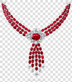 Diamond Necklace With Rubies  HD Png Download