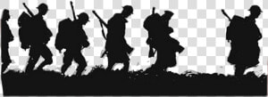  soldiers  silhouette   World War 1 Trenches Silhouette  HD Png Download