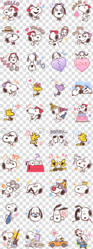 Snoopy  amp  Belle   Cute Snoopy Stickers Telegram  HD Png Download