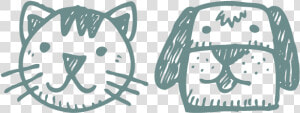 Cat Dog Icon Paw destrian   Cat Dog Icon  HD Png Download