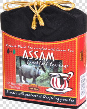 Assam Breakfast Tea Bags In Deep Black Velvet Packaging   Packing Of Assam Tea  HD Png Download