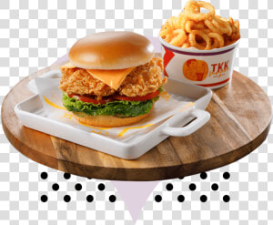 Tkk Chicken Sandwich Deluxe Large   Junk Food  HD Png Download