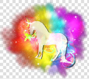  unicorn  rainbow  smoke  colorful  rainbow  colors   Mane  HD Png Download