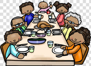 Feast Clipart Group Lunch   Group Dinner Cartoon  HD Png Download