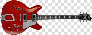 Hagstrom Super Viking Wild Cherry Transparent Front   Hagstrom Super Viking Black  HD Png Download