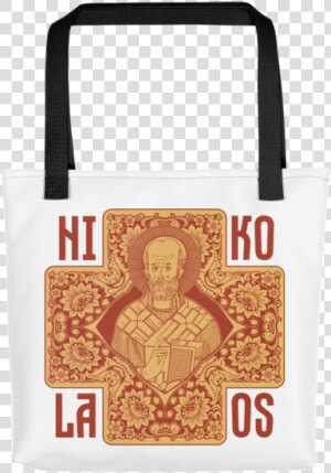 Saint Nicholas Tote Bag Red And Gold Version   Tote Bag  HD Png Download