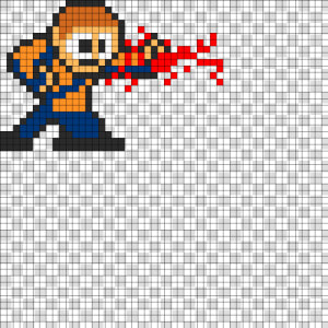 8 Bit Cole From Infamous Perler Bead Pattern   Bead   Mega Man 2d Pixel Art  HD Png Download