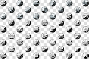 All Us 50 State Quarters   American Quarters 50 States  HD Png Download