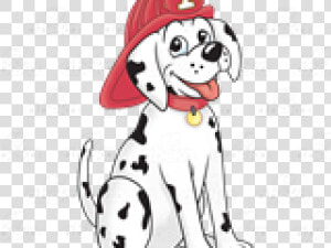 Dalmatian Clipart Dog Fire Hydrant   Dalmatian Fire Dog Cartoon  HD Png Download