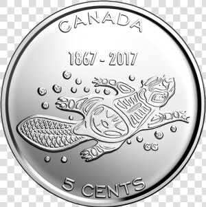 2017 40 X 5 Cent Nickel Original Bank Roll   Canada 5 Cents 2017  HD Png Download