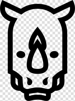 Rhino Head Frontal Outline   Logos Fitness  HD Png Download