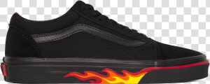 Vans Sneakers Old Skool Flame Wall Black Va38g1q8q   Oldskool Vans Flame  HD Png Download