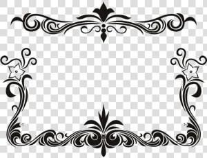 White Floral Border Png Download Image   Black And White Border Design  Transparent Png