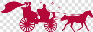 Horses On Wedding Invitation Clipart   Png Download   Wedding Horse Carriage Cliparts  Transparent Png