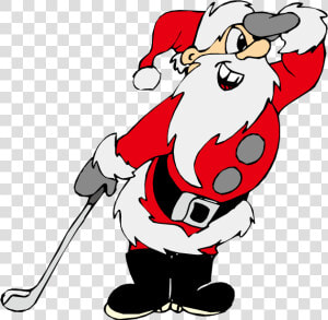 2018 Golf Scramble Â   Santa Golfing Clipart  HD Png Download