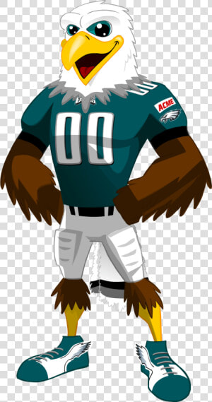 Cartoon Clipart Swoop Free Stock Philadelphia Eagles   Drawings Of The Eagles Mascot  HD Png Download