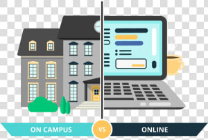 Education Comparison Infographic   Online Vs Campus Education Hd  HD Png Download