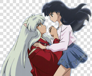  inuyasha  kagome  inuyashaykagome  azul  rojo  red   Love Inuyasha And Kagome  HD Png Download