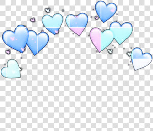  heart  hearts  crown  heartcrown  blue  blueheart   Heart  HD Png Download