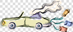 Vector Illustration Of Bride And Groom Wedding Car   Wedding Car Vector Png  Transparent Png