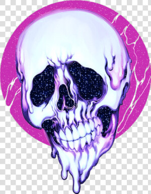  skull  glitter  trippy  horror  aesthetic  pink  purple   Aesthetic Skull  HD Png Download