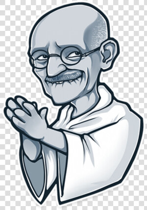 Gandhi Transparent Caricature   Mahatma Gandhi Caricatura  HD Png Download