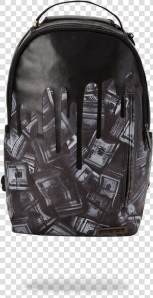 Sprayground Blackout Money Drips Backpack  HD Png Download