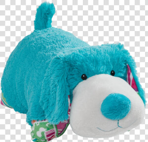 Colorful Teal Puppy Pillow Pet   Pillow Pets  HD Png Download