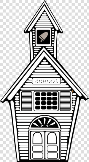 School Building Clock Free Picture   School Building Clip Art  HD Png Download