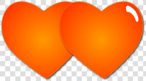 Orange Heart Png 361111   Love Orange Png  Transparent Png