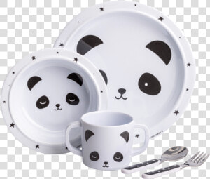 Panda Dinner Set Dinner Set Nookoo   Dinner Set Panda A Little Lovely Company  HD Png Download