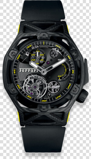 Novelties Techframe Ferrari Tourbillon Chronograph   Iwc Top Gun Ceratanium  HD Png Download