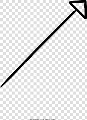 Diagonal Arrow Coloring Page   Line Art  HD Png Download