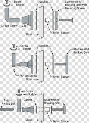 Typical Assembly For Mounting Handrail Brackets To   Handrail Attachment Detail  HD Png Download