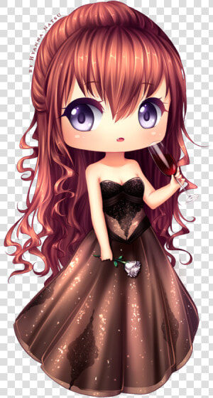 Long Hair Chibi Girl   Png Download   Long Hair Chibi Girl  Transparent Png