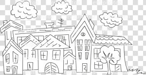 Cityscape Drawing Vector And Stock Photo   Cartoon  HD Png Download