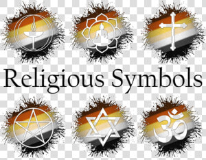 An Assortment Of Various Religious Symbols In Bear   Lgbt Flag Religions Symbols  HD Png Download