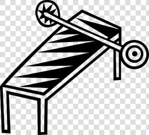 Vector Illustration Of Bench Press Used In Weight Training   HD Png Download