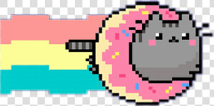 💖not My Art💖 Pusheen Nyan Cat X3  HD Png Download