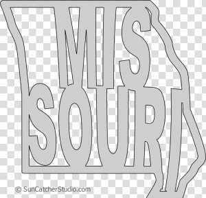 Missouri Map Shape Text  Outline Scalable Vector Graphic   Poster  HD Png Download