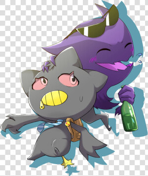 Banette And Haunter   Haunter Pokemon X Banette  HD Png Download