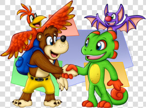 Also  Here Is Some Fan Art   Yooka Laylee Meets Banjo Kazooie  HD Png Download