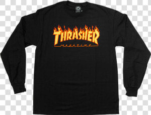 Thrasher Flame Black T   Thrasher Magazine  HD Png Download