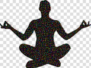 Silhouette yoga asana   Meditation Clipart  HD Png Download